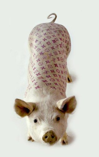 And pigs as well? Look no further than your own Louis Vuitton pigs.