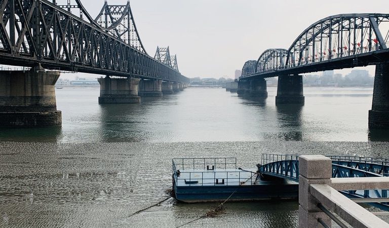 Friendship and Broken Bridge, Dandong, Liaoning China, Northeast China