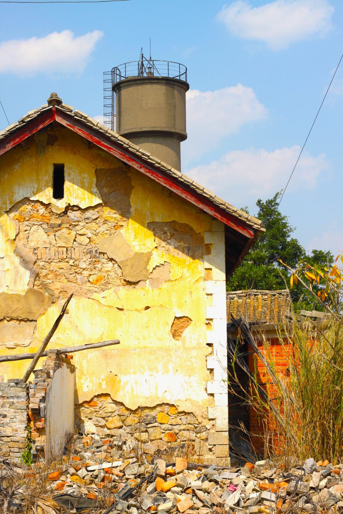 One of the few French buildings still standing along the site of the old Xiaolongtan Train Station