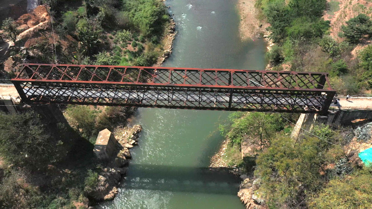 Top view of Flower Bridge in Xialongtan and once a stop along the Yunnan-Vietnam Railway